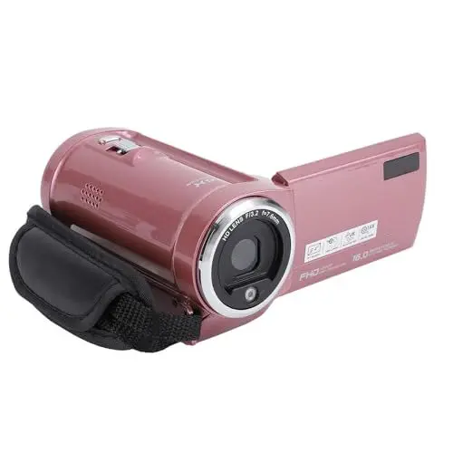 Produktbild: 2K 48MP Digital Kamera 2,4 Zoll 16X Zoom 270 Grad Drehender Bildschirm, Schleifen Aufzeichnung Video Recorder für Gesichts Erkennung, Zeit Gesteuerte Fotografie, Selfie