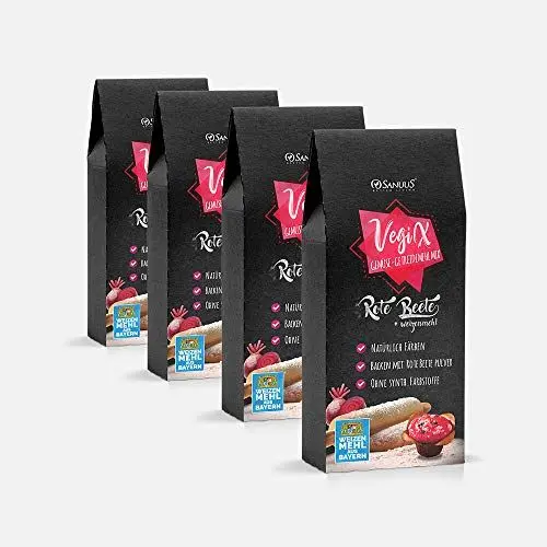 Produktbild: 2kg Weizenmehl 550 mit Rote Beete Pulver - Nährstoffe, Mineralien & Vitamine 100% Natürlich & ohne Farbstoffe, Vegan