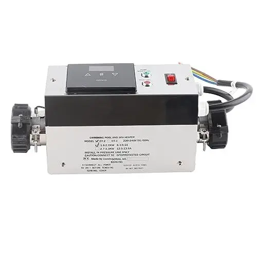 Produktbild: 2KW Digitaler Thermostat für Schwimmbad-SPA, Edelstahl-Poolheizungs-Temperaturregler (Amerikanischer Stil)