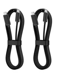 Produktbild: 2-Pack USB C auf Micro USB Kabel, Nylon Kabl Micro USB Lade-Synchronisationskabel Kompatibel mit Samsung Galaxy S7/S6/J7/J3, LG, PS4, Kindle, PS4 Xbox Controller,DJI, Android Phone (1M, Schwarz)