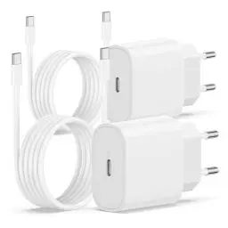 Produktbild: 2Pack iPhone 15 16 Ladegerät mit Ladekabel, 20W USB C Power Adapter Schnellladegerät mit Schnellladekabel USB C 2M für iPhone 16 Pro/16 Pro Max/16 Plus/15 Pro Max/15 Plus, iPad, MacBook, Samsung