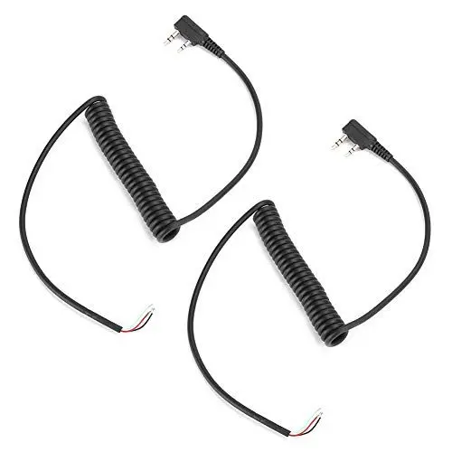 Produktbild: 2PCS Elektrisches Mikrofon, Lautsprechermikrofon UV5R Liefert Kabelleitung für UV5R TK3702PCS 2 Pins 4 Drähte Lautsprechermikrofon Stecker TK370