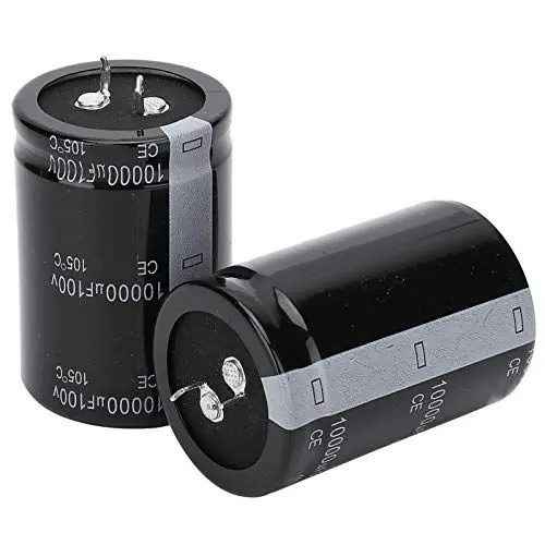 Produktbild: 2PCS Elektrolytkondensator 100V 10000uF Kapazität Snap-in-Terminal-Typ Elektrolytkondensator für DIY Elektronische Anwendungen 105℃ 3,5x5cm