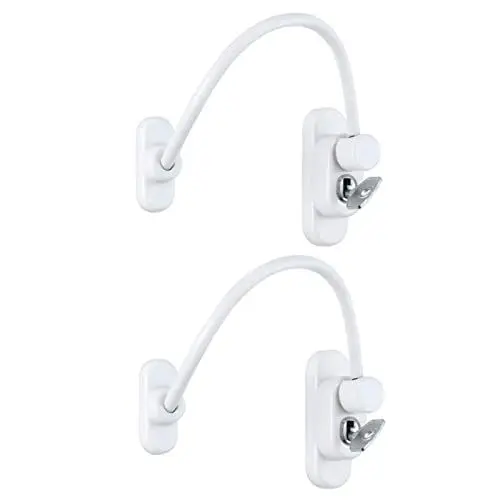 Produktbild: 2PCS Kindersicherung Fenster Sicherheit Schloss Kinder Baby Kinder Sicherer Kabelverschluss für öffentliche und gewerbliche Anwendungen zu Hause mit Schraubenschlüsseln