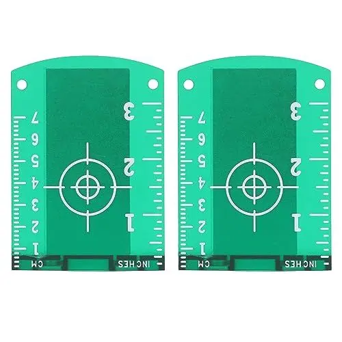 Produktbild: 2PCS Magnetische Boden-Zielplattenkarte mit Ständer für Ausrichtungs-Laserlinienebene, Kreuzungslaser