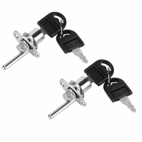 Produktbild: 2Pcs Cabinet Locks Möbel Schublade Kleiderschrank Aktenschrank Schloss mit Schlüssel Office Security Schrankschlösser Schublade Möbel Schrank Aktenschrank Schloss mit Schlüssel (19mm-Silber)