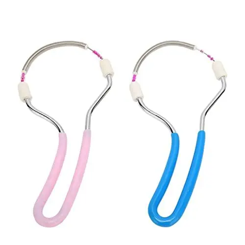 Produktbild: 2Pcs Gesichtshaarentferner, Tragbarer Epilierer mit Frühlingsgewinde für Frauen, Kinn, Wange, Schnurrbart, Oberlippe, Hals, Edelstahl, Schnelle Gesichtshaarentfernung, Gesichtsschönheitswerkzeug