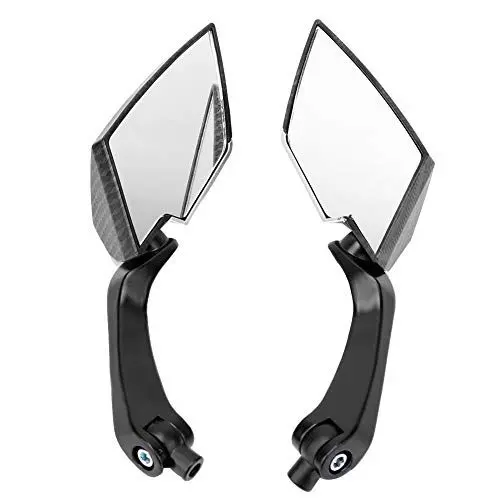 Produktbild: 2Pcs Motorrad Modifizierte Rückspiegel Reverse Rückansicht Seiten Spiegel Carbon Fiber Motorrad Spiegel für Lenker (Kohlefasertextur)