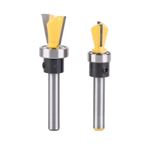 Produktbild: 2Pcs / Set Schwalbenschwanz Bit Joint Router mit Lager Holzbearbeitung Fräser 1/4 Zoll Schaft Schwalbenschwanz Jig Bit,Fräser