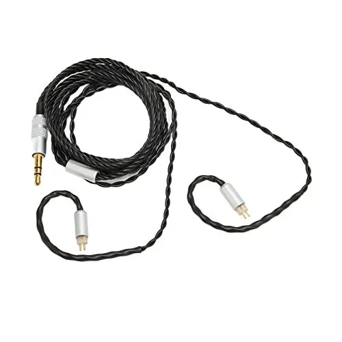 Produktbild: 2-poliges 0,78-mm-Kopfhörerkabel, Ofc-Kern-Ersatz-Ohrhörerkabel, 3,5-mm-Stecker für Weston Ue3x Ue18 W4r Um3x Es5 Tfz0, Kz As10 As06 Zst Zs3 Zs4 Zs5 Es3 Es4 Ed16 Ed12, Trn V10 V20