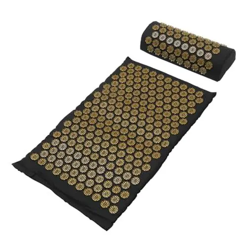 Produktbild: SOLUSTRE 2stücke Akupressur-massagematte Mit Shiatsu-massagekissen Zur Schmerzlinderung Entspannungs-yogamatte Und Akupunktur-therapie-kissenset Für Verbesserte Durchblutung