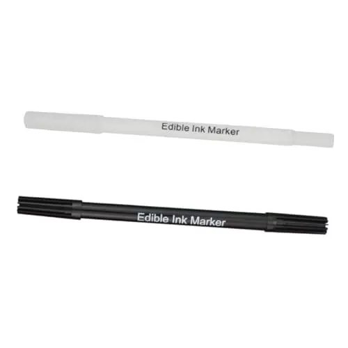 Produktbild: Hoement 2 Essbare Marker Zum Dekorieren Von Keksen Marker Mit Zwei Spitzen Essbarer Pigmentstift Malstifte Zum Backen Ideal Für Kuchen- Und Fondant-dekoration