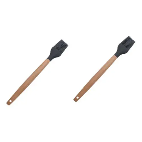 Produktbild: 2St Backutensilien für die Küche küchenmaschiene kochgeschirr grill pinsel Holzgriff Kochbürste grillbürste backen Bürste für Speiseöl Ölbutterpinsel verteilen Bastölpinsel Bambus Mikinona