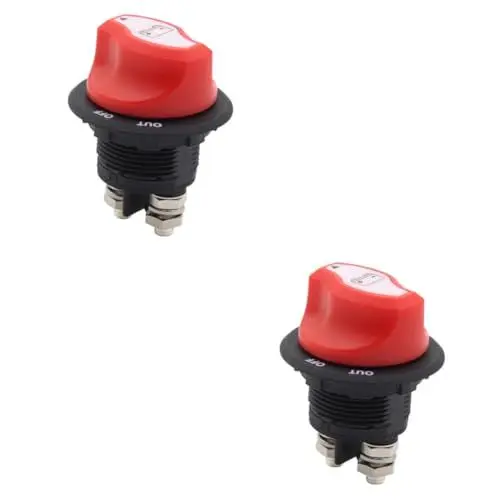 Produktbild: 2St Batterieschalter Batterie trennen Batterie-Ausschalter Batterieabschaltung Auto Batterie abgeschaltet Batterien Batterietrenner Batterie-Kill Bootsbatterie Bootszubehör Yardwe
