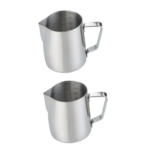 Produktbild: 2St Blumentank ziehen ausgefallene Kaffeetassen Espresso-Eingießtasse Cappuccino-Maschine Milchaufschäumbecher Kaffee Milchaufschäumer Rostfreier Stahl Milchschäumer Wasserkocher