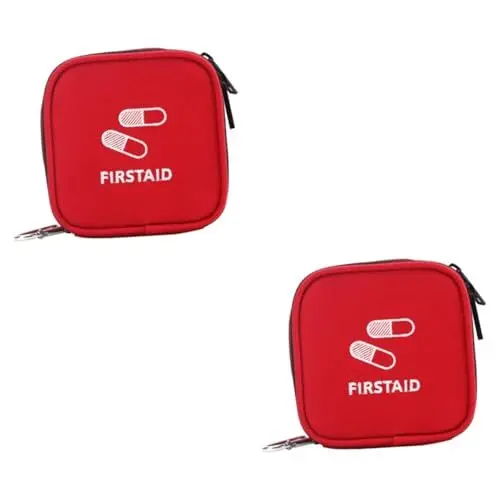 Produktbild: minkissy 2 Stücke Notfall Erste Hilfe Lagerung Pouch Oxford Tuch Haushalt Tasche Wandern Medizin Tasche Kompakte Tragbare