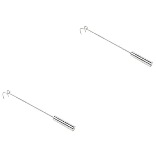 Produktbild: BESPORTBLE 2stücke Edelstahl Fleischhaken Praktischer Bbq Haken Für Grill Und Küche Langlebig Und Rostfrei Für Fleischzubereitung Grillzubehör Für Outdoor Und Veranstaltungen