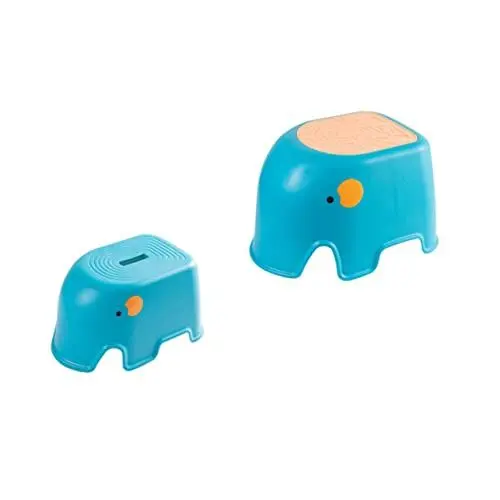 Produktbild: LIFKOME 2stücke Kinderhocker Stufenhocker Für Kleinkinder Badezimmer Trainingshocker Mit Rutschfester Unterlage Aus Pp-Material