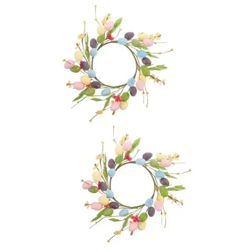 Produktbild: 2St Osterdekoration Easter teigroller Ostern Osterbaum Dekoration ostertürkranz Osterfest Dekoration osterparty Dekoration Ostereierkranz Osterkranz Requisit Eisendraht TOPBATHY