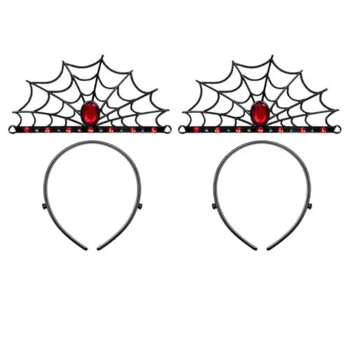 Produktbild: SAFIGLE Halloween-stirnbänder mit Spinnennetz für Frauen 2 Stück Party-dekorationen Modisches Stirnband