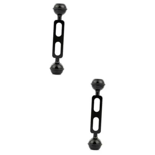 Produktbild: 2St Unterwasser Taschenlampe unterwasserfotografie tauchsets taucherlampe tauchlampe zubehör Doppelkugelarm aus Aluminiumlegierung Arm mit Zwei Kugeln doppelte Kugel Lampenarm