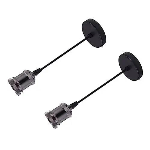 Produktbild: 2St küchenlampe küchenleuchte kitchen light bar dekoration Einfache Installation Lampenhalter Deckenleuchte Pendelleuchte Amerikanischer Stil Leuchter Lampenschirm Base e27
