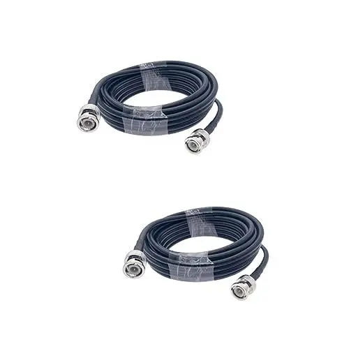 Produktbild: 2St öffentliche bnc-leitung koaxkabel coaxial cable Meterkabel verlängerungsschnur BNC-Testkabel BNC-Antennenkabel antenna cable atennenkabel koaxial männlicher Kopf Testlinie Abs