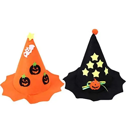 Produktbild: 2st Abschlussball Requisiten Kreativer Hexenhut Vlieskappe Party-show-hut Halloween Partyhut