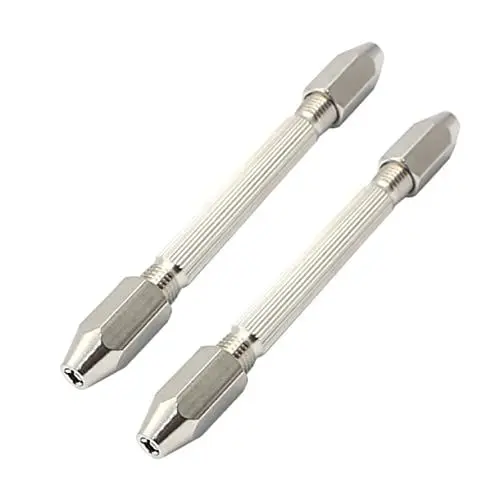Produktbild: 2st Bohren Handschraubstock Bohrer Sechskant-handbohrer Sechskant-schraubstock Werkzeuge Ansehen Modell Handbohrmaschine Stiftschraubstock Für Die Schmuckherstellung Messing Silver CANIGHT