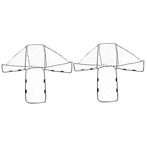 Produktbild: 2st Dreirad Regenschutz Kinderwagen Regen Winddichte Abdeckung Doppelkinderwagen-regenschutzhülle Transparente Kinderwagen-staubschutzhülle Windschutz Für Kinderwagen Eva Amosfun
