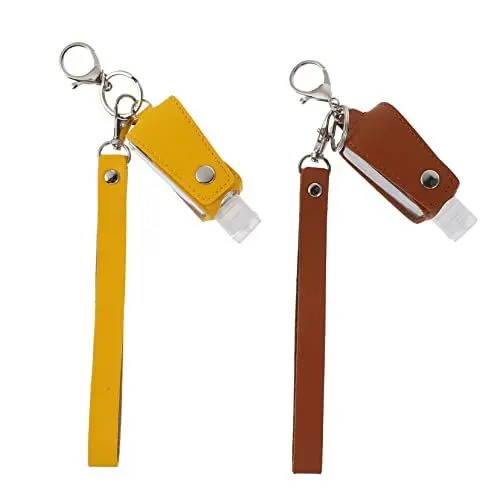 Produktbild: 2st Flaschenabdeckung Für Minibehälter Reisebehälter Für Toilettenartikel Schlüsselanhänger Am Handgelenk Leere Flaschen Mit Flip-cap Halter Plastik MERRYHAPY