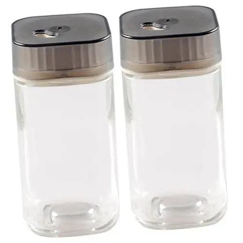 Produktbild: 2st Gewürzglas Salzschale Flasche Mini-gießkannen Servierteller Mit Griffen Gewürzspender Gewürzhalter Salz- Und Pfefferstreuer Geteiltes Snacktablett Mit Deckel Rostfreier Stahl Cabilock