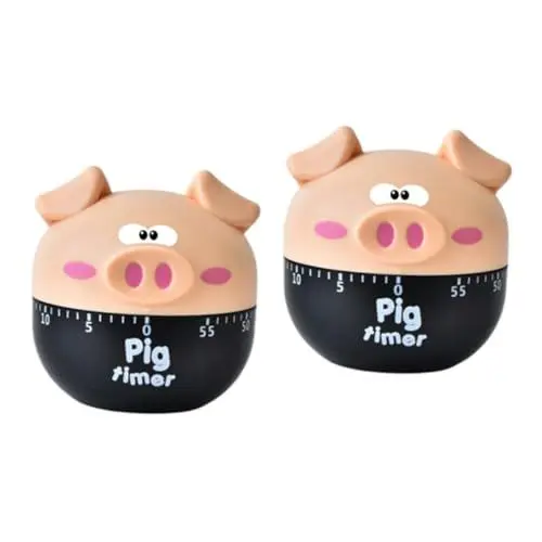 Produktbild: 2st Zeitmanagement-Tools Kocherinnerungsuhr Backzubehör Für Die Küche Küchen-backtimer Haushalts-Countdown-Timer Mechanischer Timer Für Schweine Küchenuhr Anzahl Arbeit Spielzeug