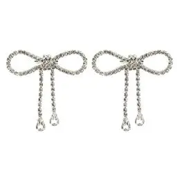 Produktbild: 2-teilige Broschen für Damen, Brosche mit Schleife, Exquisites Glänzendes Quasten Design, Kristall Brosche für Damen, Kunsthandwerk, Brosche, Anstecknadel