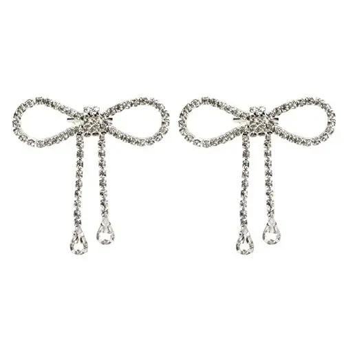 Produktbild: 2-teilige Broschen für Damen, Brosche mit Schleife, Exquisites Glänzendes Quasten Design, Kristall Brosche für Damen, Kunsthandwerk, Brosche, Anstecknadel