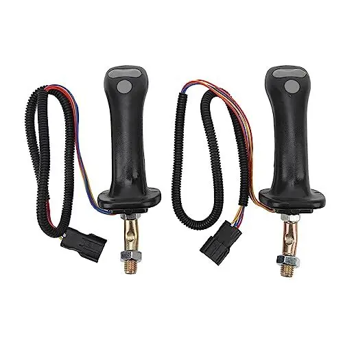 Produktbild: 2-teiliger Bagger-Joystick mit Knopfgriff, 3-Tasten-Bagger-Joystick-Griffe, 6-polige Aluminiumlegierung für Doosan DH DX150 215 225 300 370-9C