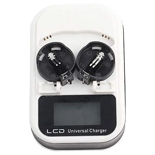 Produktbild: 2-teiliges Batterieladegerät 100 Bis 240 V Wiederaufladbares LCD-Display Knopfzellen-Ladegerät für LIR2016 LIR2025 LIR2032 Knopf-Lithium-Batterie(EU Plug)