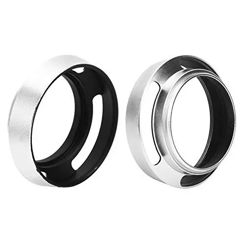 Produktbild: 2-teiliges Kameraobjektiv, 2-teilige Hohlhaube aus Aluminiumlegierung 46 Mm für Aluminium-Fotozubehör 46 Mm Silber Leica