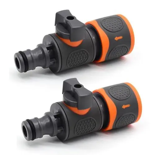 Produktbild: 2-teiliges Schnellverschluss-Inline-Absperrventil for Gartenschlauchrohr, Gartenschlauchrohr-Inline-Wasserhahn-Absperrventil-Anschlussstück, Verbindungsadapter-Werkzeug-Gadget