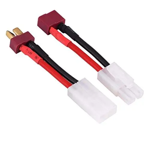 Produktbild: 2X Stück Premium Lipo Akku Adapter Set Japan 13,5mm Stecker Buchse auf T-Dean T-Stecker Male Female Hochstromstecker Goldstecker Verpolungsicher 14AWG Kabel kompatibel zu Tamiya RC Modellbau
