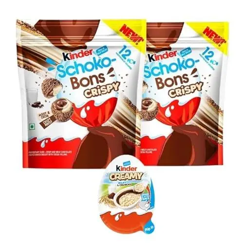 Produktbild: Kinder Crispy, Creamy & Wüstenschokolade Mix – Crispy, Creamy & Dubai-Style Schokolade – Wählbare Set-Varianten (3er Pack (2x Crispy + 1x Creamy))