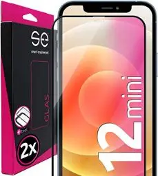 Produktbild: 2 x se® für iPhone 12 mini für Panzerglas - aus Deutschland 100% Passgenau mit Installationshilfe, kompatibel mit iPhone 12 mini Schutzfolie Schutzglas, Anti- Kratzer 9H Härte HD-Klar 100% Funktion