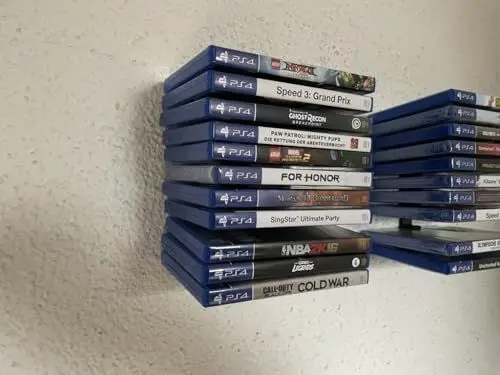 Produktbild: 2x Wandhalterung Halterung für 11 PS4 PS5 Videospiele - Game Storage