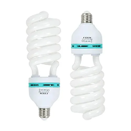 Produktbild: 2X135W CFL Fotolampe 5500K Fotoleuchte mit E27 Stecker,FGen Studioleuchte Energiesparende 10000 Stunden Lebensdauer Beleuchtung für Produktfotografie Fotostudio,Fotografie,Softbox