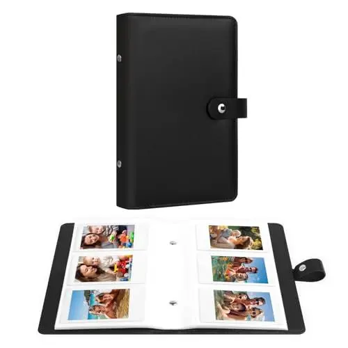 Produktbild: 156 Fotoalbum für Instax Mini Film (54 x 86 mm), 2x3 Zoll Bilderbuch Passend für Polaroid Zink und HP Sprocket Instant Photo Papier,K-pop Fotokarten (Schwarz)