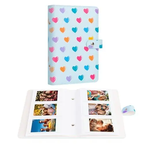 Produktbild: 156 Fotoalbum für Instax Mini Film (54 x 86 mm), 2x3 Zoll Bilderbuch Passend für Polaroid Zink und HP Sprocket Instant Photo Papier,K-pop Fotokarten (Lila)