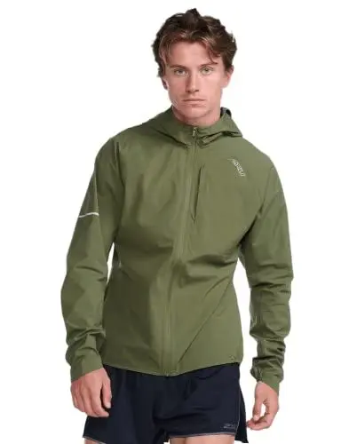 Produktbild: 2XU Herren Light Speed Wp Jacket Jacke, Winter Moss/Silver Reflective, S