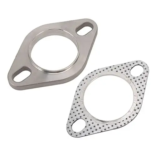 Produktbild: 2-Zoll-Auspuffflansch-Verbindungssatz mit 2 Schrauben, Edelstahl, mit Dichtung und Adapter, für Auspuffrohr, Catback, Krümmer, Schalldämpfer, Resonator