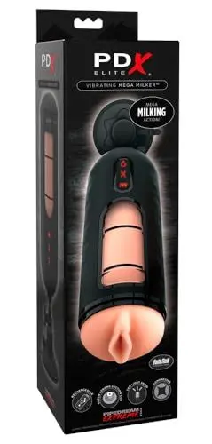 Produktbild: PDX Vibrating Mega Milker, Light & Black, 14 cm