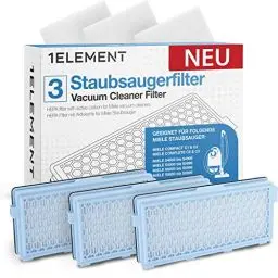 Produktbild: 3 Filter für Miele Staubsauger (Compact C1 & C2, Complete C2 & C3, S8340) – 3 HEPA Filter und 3 Motorfilter für Allergiker gegen Feinstaub und Gerüche (S4000, S5000, S6000 & S8000 Series) 2022